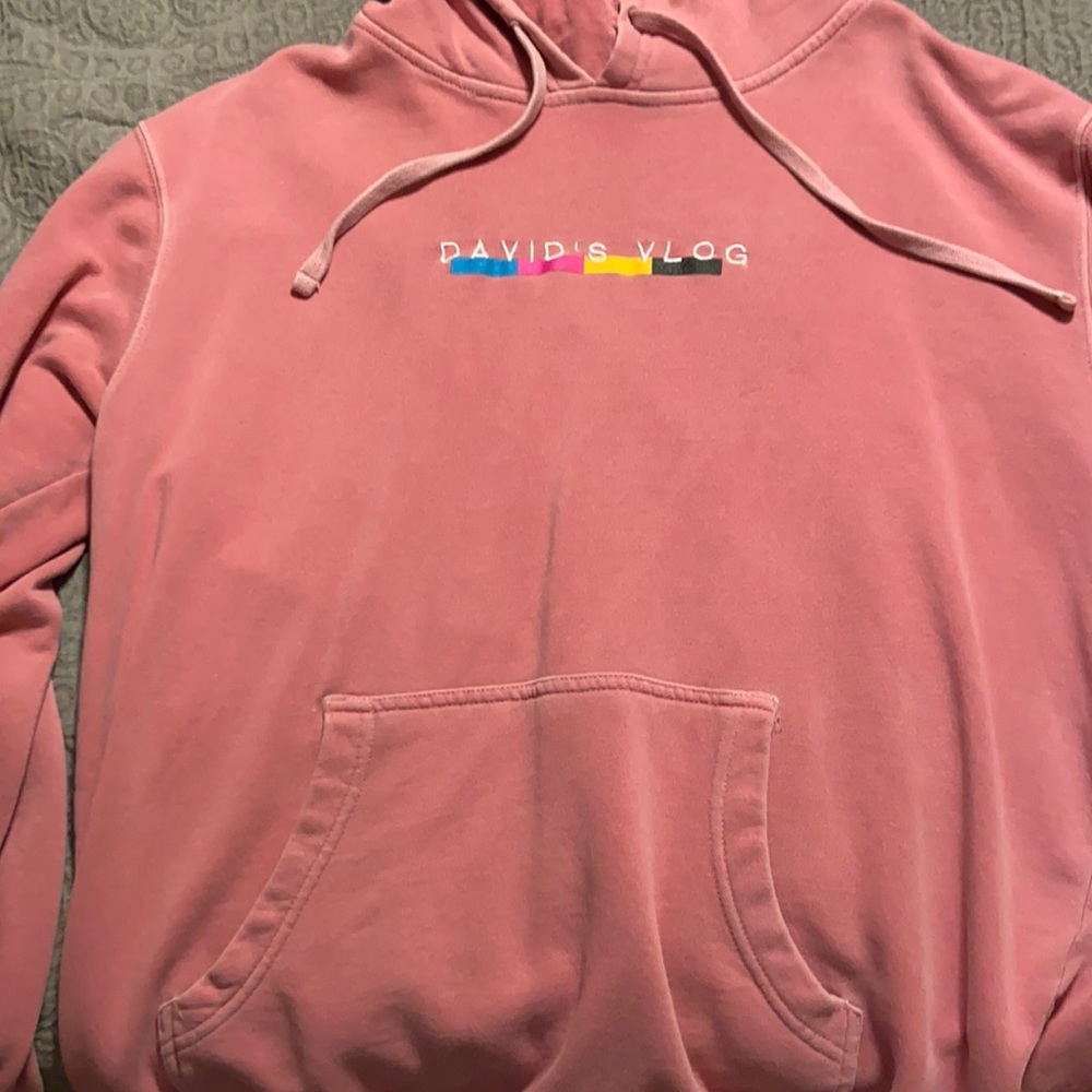 David’s vlog hoodie